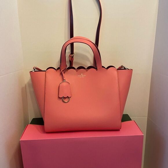 Pink Kate Spade scalloped edges bag 15x10” - Picture 1 of 9